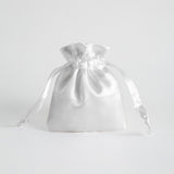 12 Pc Satin Drawstring Wedding Party Favor Bags Gray
