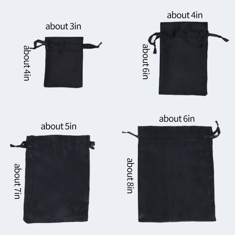12 Pc Satin Drawstring Wedding Party Favor Bags Navy Blue