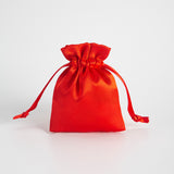 12 Pc Satin Drawstring Wedding Party Favor Bags Red