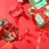 30 Pcs Satin Ribbon Large Bow Red