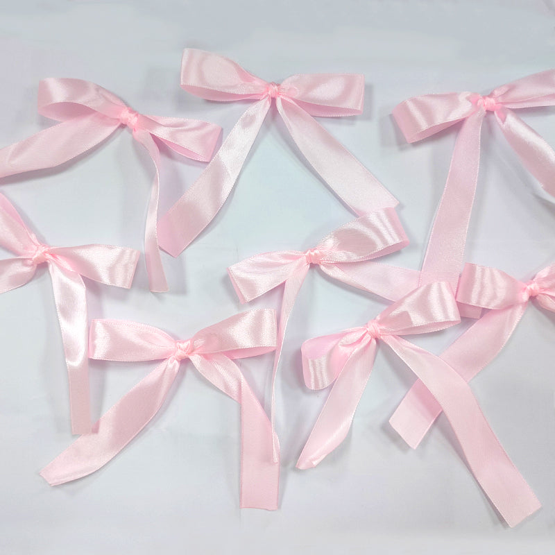 30 Pcs Satin Ribbon Large Bow Pink