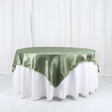 Satin Table Overlay 85"x85" Army Green