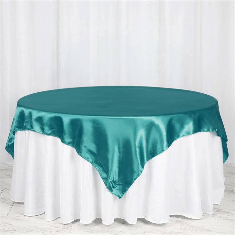 Satin Table Overlay 72"x72" Green