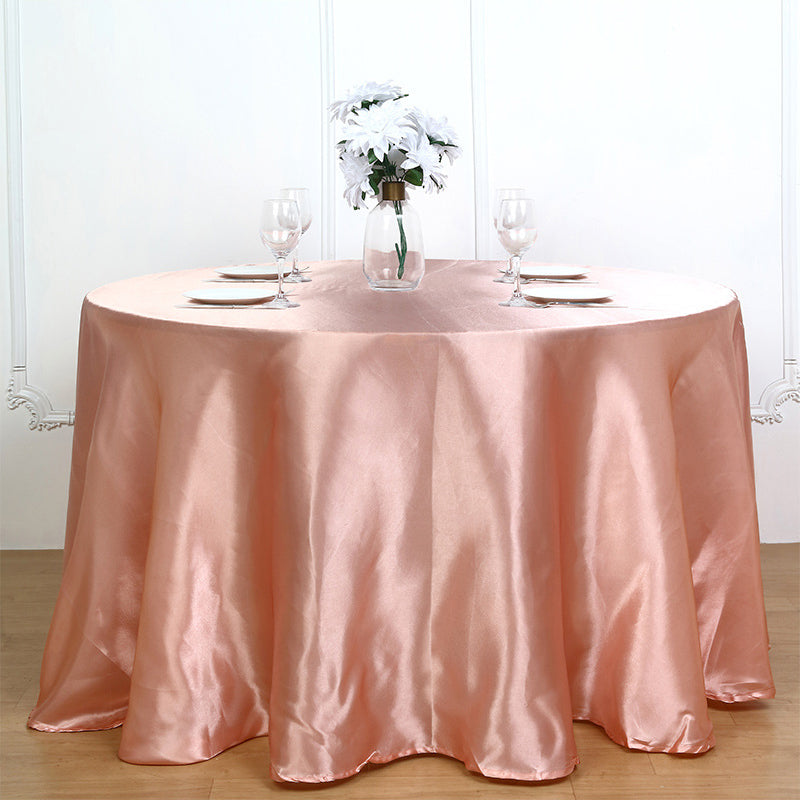 Weddings Satin Round Tablecloth Earthy Rose