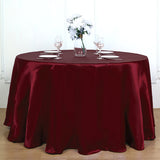 Weddings Satin Round Tablecloth Burgundy