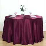 Weddings Satin Round Tablecloth Deep Purple