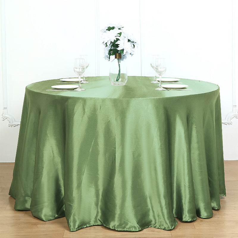 Weddings Satin Round Tablecloth Autumn Fragrance Green