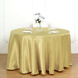Weddings Satin Round Tablecloth Champagne