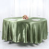 Weddings Satin Round Tablecloth Eucalyptus Green