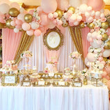 Gold Sequin Backdrop Drape Curtains with Rod Pockets - 8ftx8ft