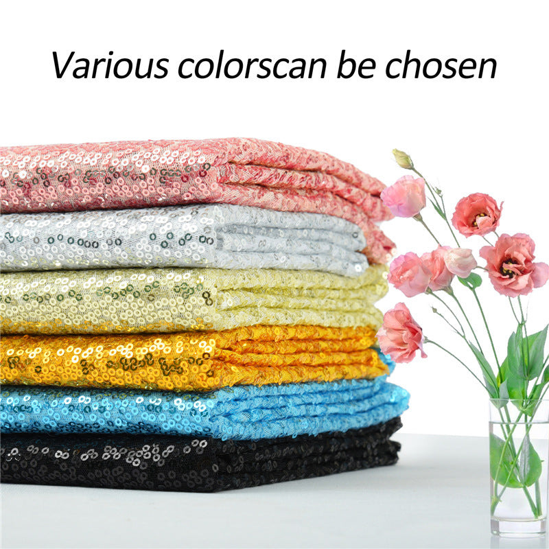 Champagne Sequin Backdrop Drape Curtains with Rod Pockets - 8ftx8ft
