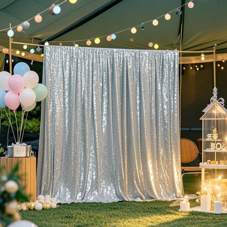 Sequin Fabric Bolt 51"x4 Yards Silver