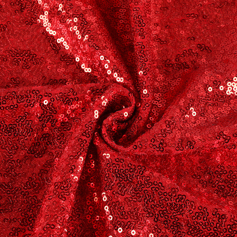 Sequin Fabric Bolt 51"x4 Yards Red