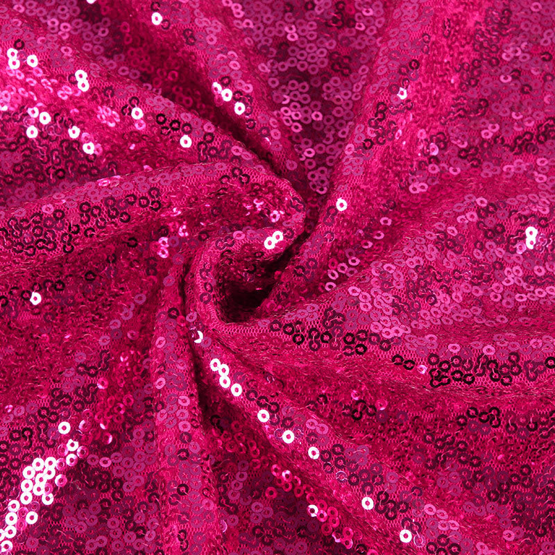 Sequin Fabric Bolt 51"x4 Yards Rose Red