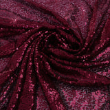 Wine Red Sequin Backdrop Drape Curtains with Rod Pockets - 8ftx8ft