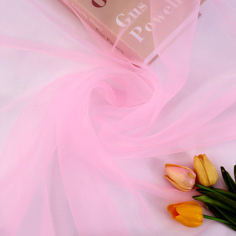 Sheer Organza Fabric Bolt, DIY Craft Fabric Roll 59"x40 Yards Light Pink