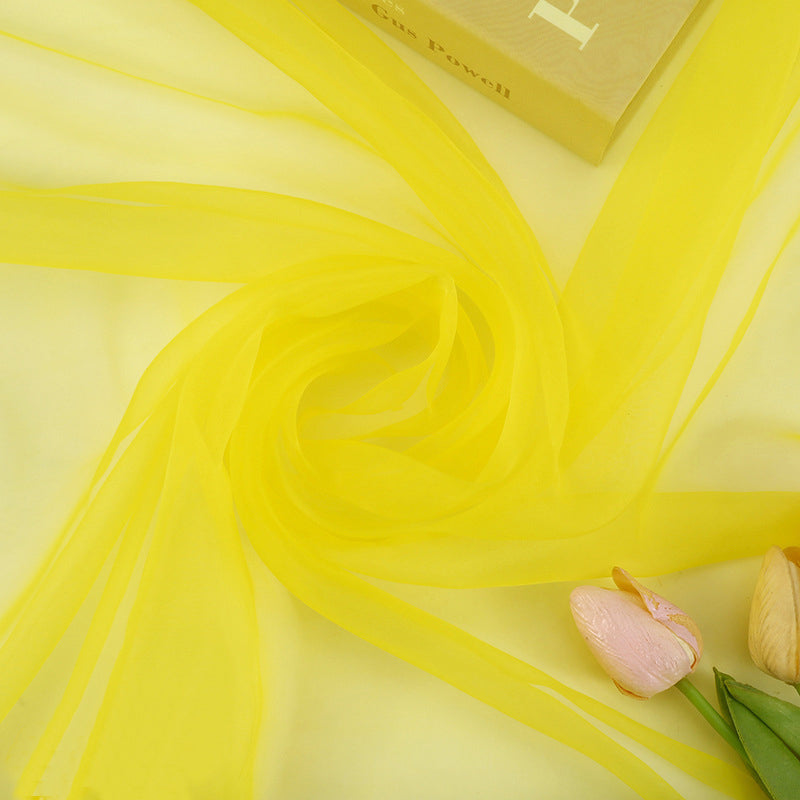 Sheer Organza Fabric Bolt, DIY Craft Fabric Roll 59"x40 Yards Yellow