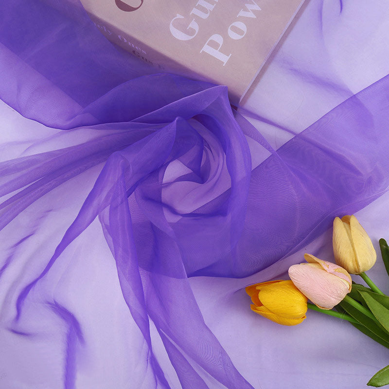 Sheer Organza Fabric Bolt, DIY Craft Fabric Roll 59"x40 Yards Dark Purple