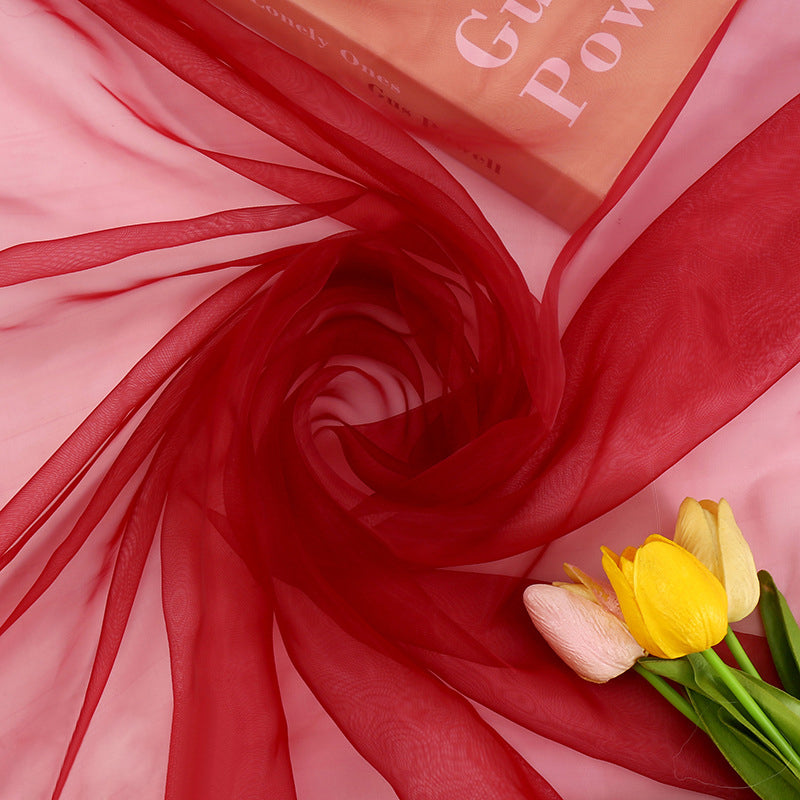 Sheer Organza Fabric Bolt, DIY Craft Fabric Roll 59"x40 Yards Burgundy