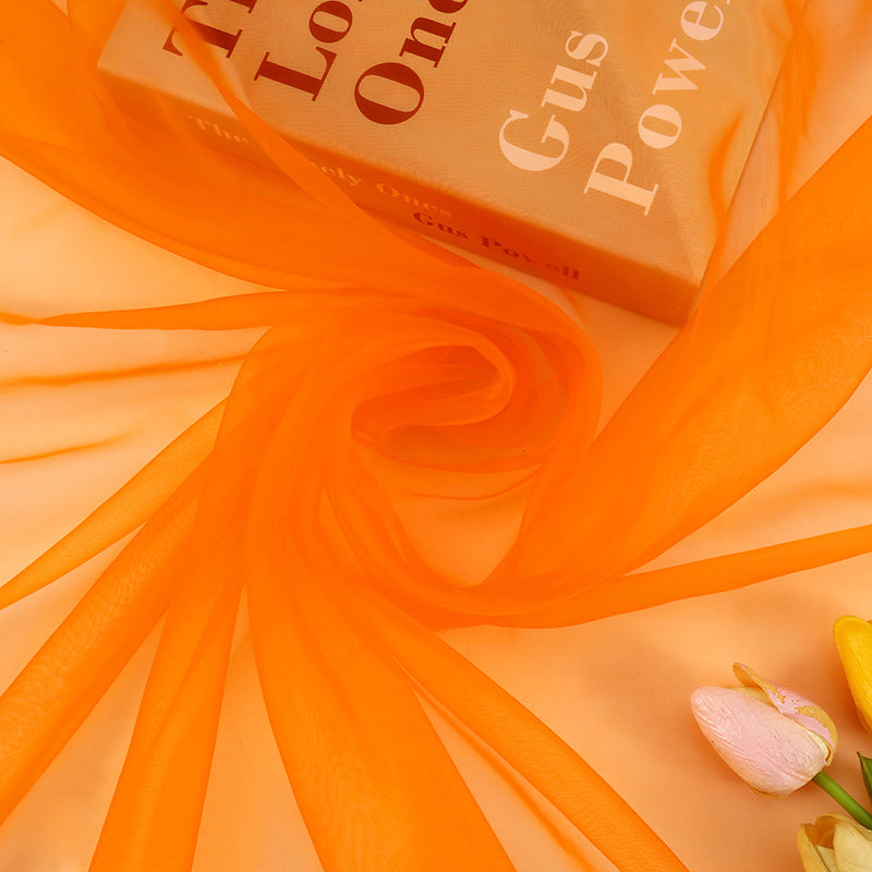 Sheer Organza Fabric Bolt, DIY Craft Fabric Roll 59"x40 Yards Orange