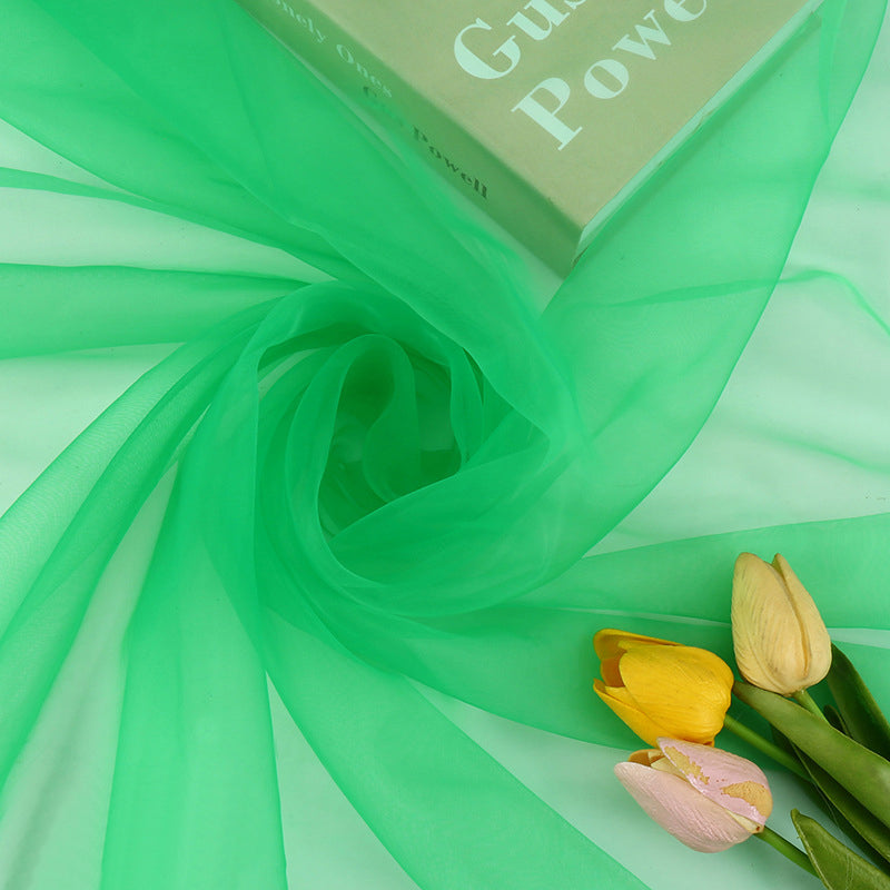 Sheer Organza Fabric Bolt, DIY Craft Fabric Roll 59"x40 Yards Fluorescent Green