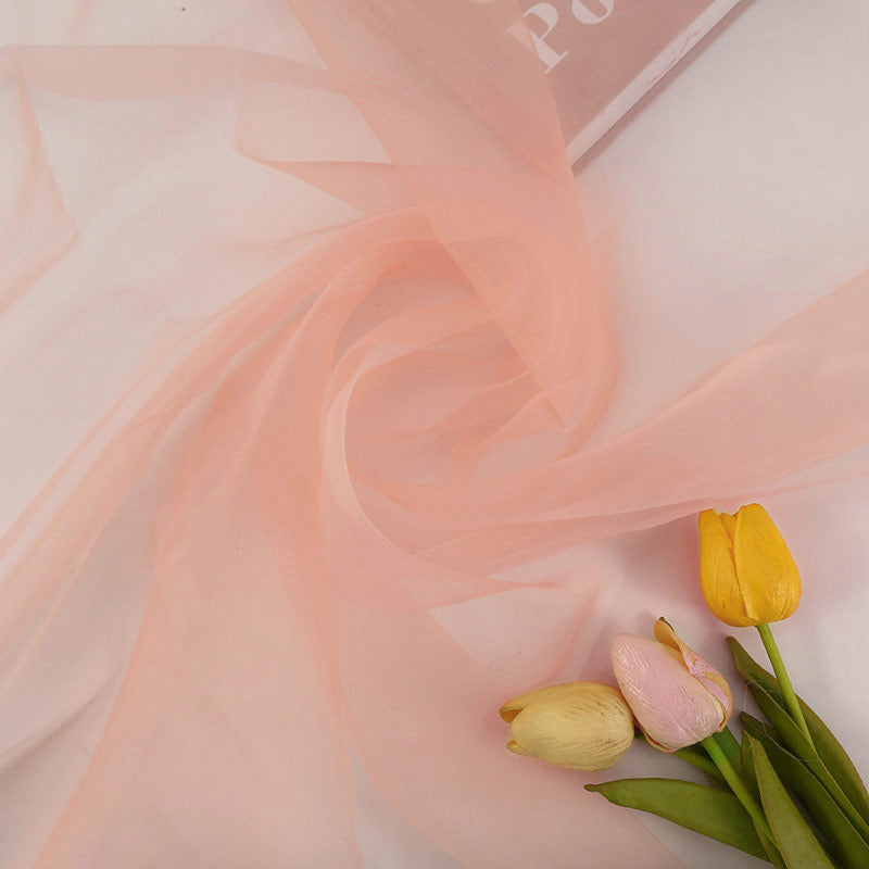 Sheer Organza Fabric Bolt, DIY Craft Fabric Roll 59"x40 Yards Champagne