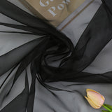 Sheer Organza Fabric Bolt, DIY Craft Fabric Roll 59"x40 Yards Black