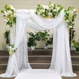 Sheer Organza Wedding Arch Draping Fabric 20ft White