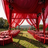 Sheer Organza Wedding Arch Draping Fabric 20ft Burgundy