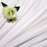 Sheer Wedding Arch Drape 5ftx32ft White