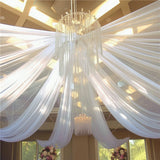 Sheer Wedding Arch Drape 5ftx32ft Milky White