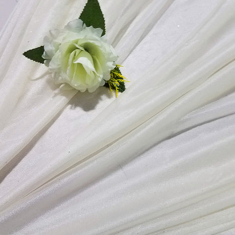 Sheer Wedding Arch Drape 5ftx32ft Milky White