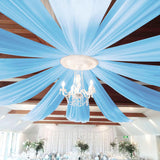 Sheer Wedding Arch Drape 5ftx32ft Sky Blue