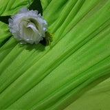 Sheer Wedding Arch Drape 5ftx32ft Grass Green