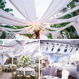 Sheer Wedding Arch Drape 5ftx32ft Red