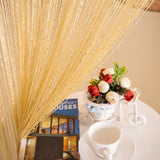 Silk Tassel String Curtains 3ftx7ft Pink