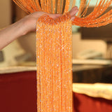 Silk Tassel String Curtains 3ftx7ft Pink