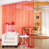 Silk Tassel String Curtains 3ftx7ft Pink
