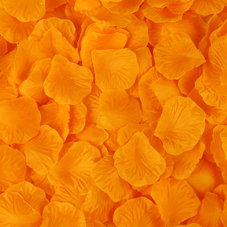 500 Pc Silk Rose Petals Confetti Orange