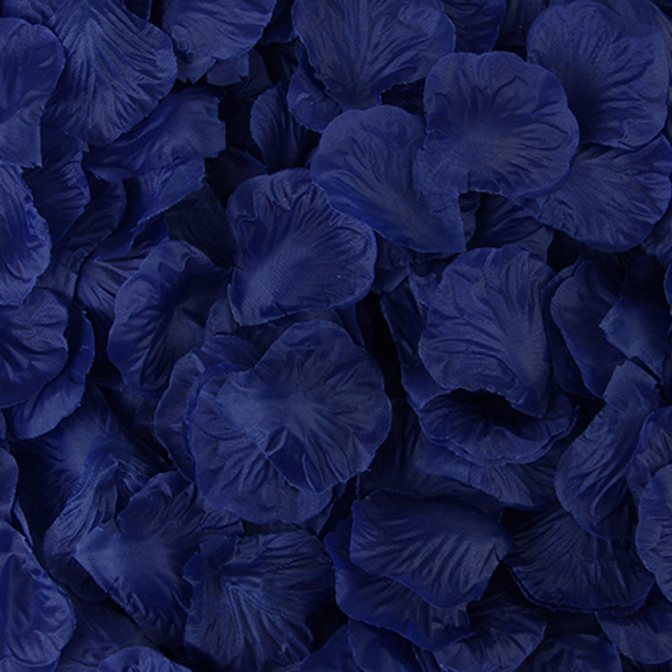 500 Pc Silk Rose Petals Confetti Dark Blue