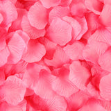 500 Pc Silk Rose Petals Confetti Gradient Light Rose Red