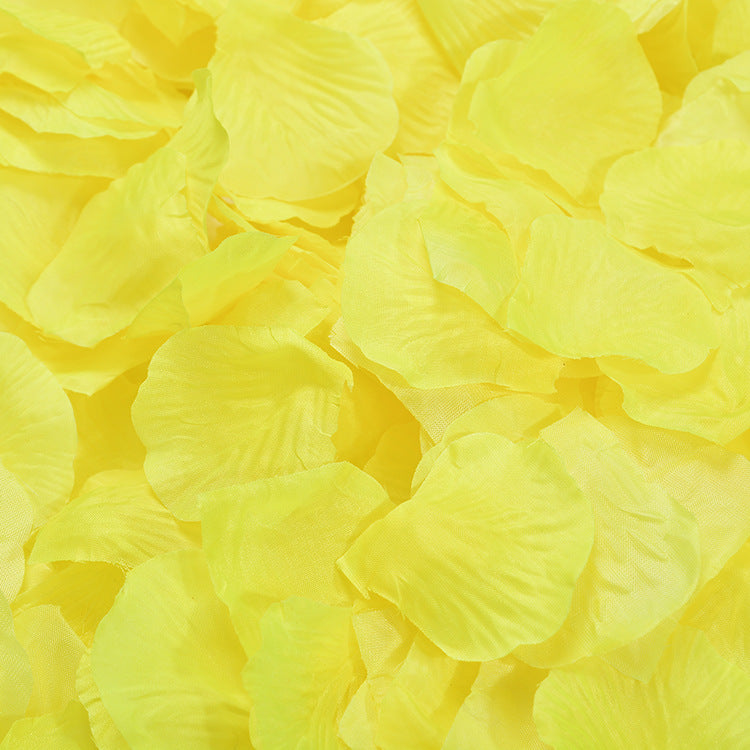 500 Pc Silk Rose Petals Confetti Yellow
