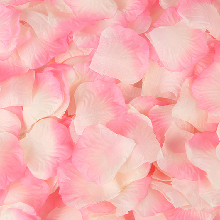 500 Pc Silk Rose Petals Confetti Pink White Gradient