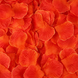 500 Pc Silk Rose Petals Confetti Sunset Red