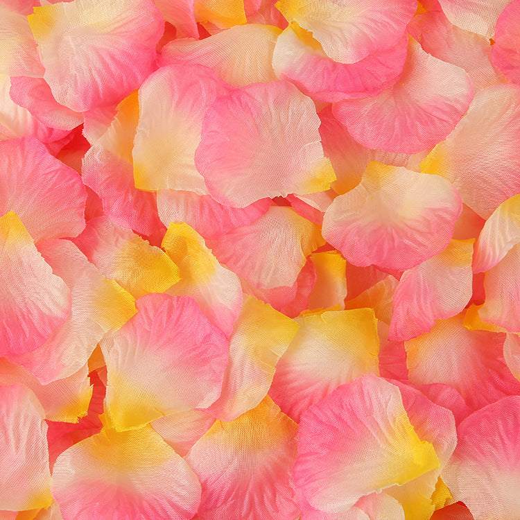 500 Pc Silk Rose Petals Confetti Pink White Yellow