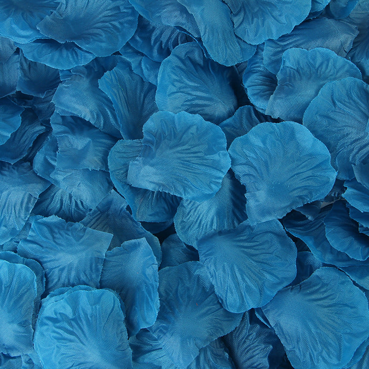500 Pc Silk Rose Petals Confetti Lake Blue