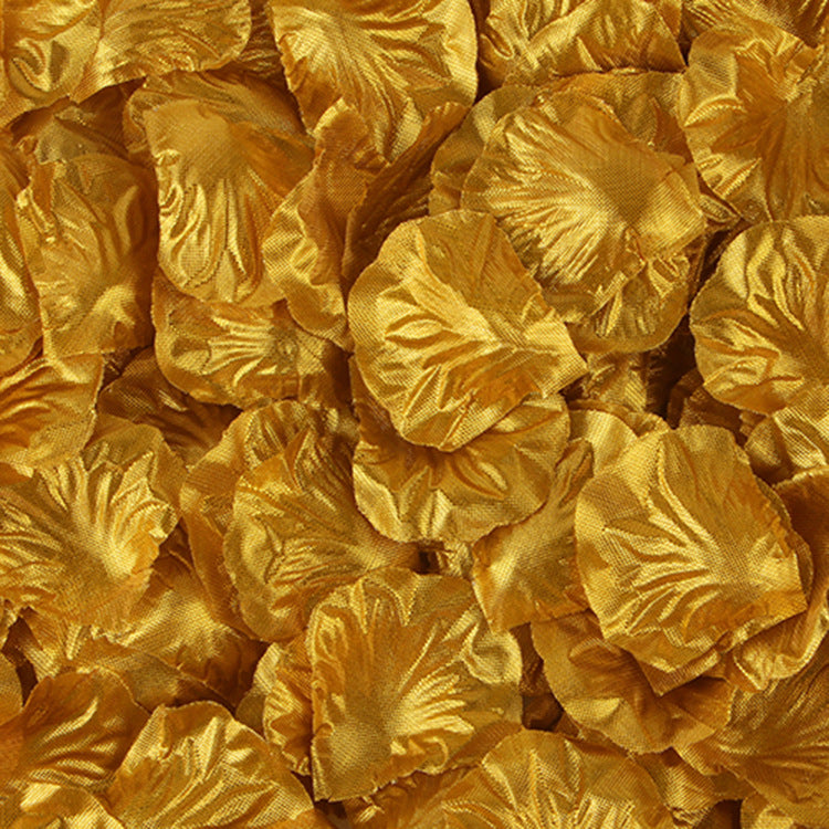 500 Pc Silk Rose Petals Confetti Gold