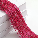 Silk Tassel String Curtains 3ftx7ft Rose Red