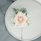 Wedding Simulation Corsage Wrist Flower Set Champagne