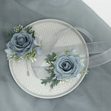 Wedding Simulation Corsage Wrist Flower Set Blue